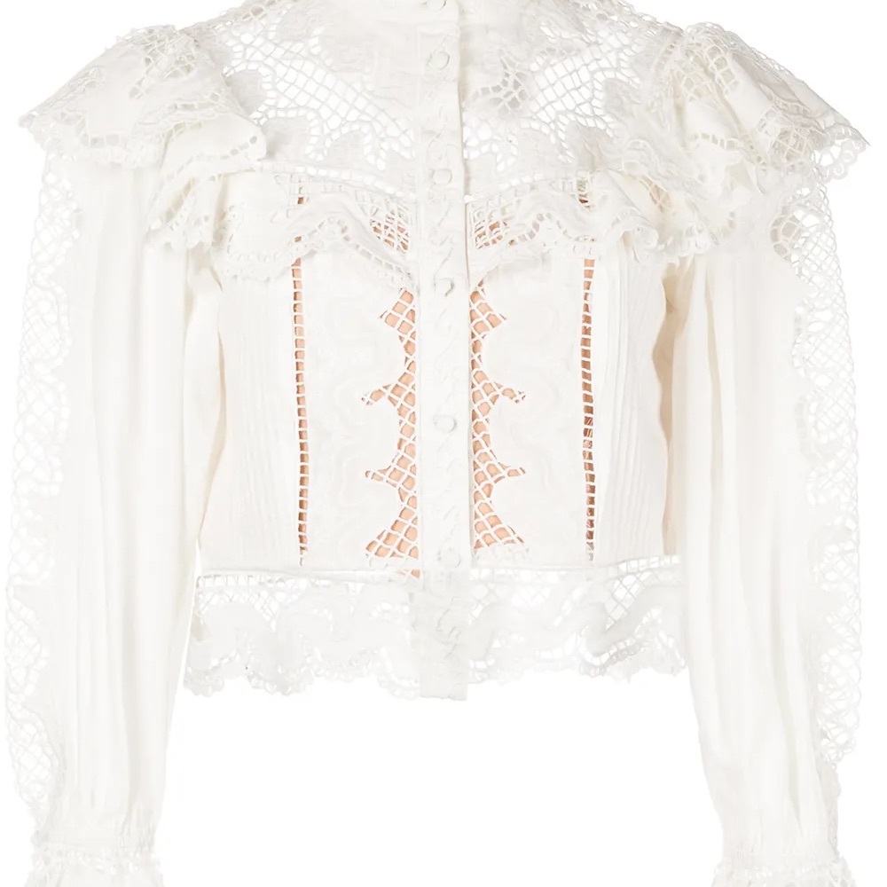 Alice + Olivia White Lace Blouse - Picture 8 of 8